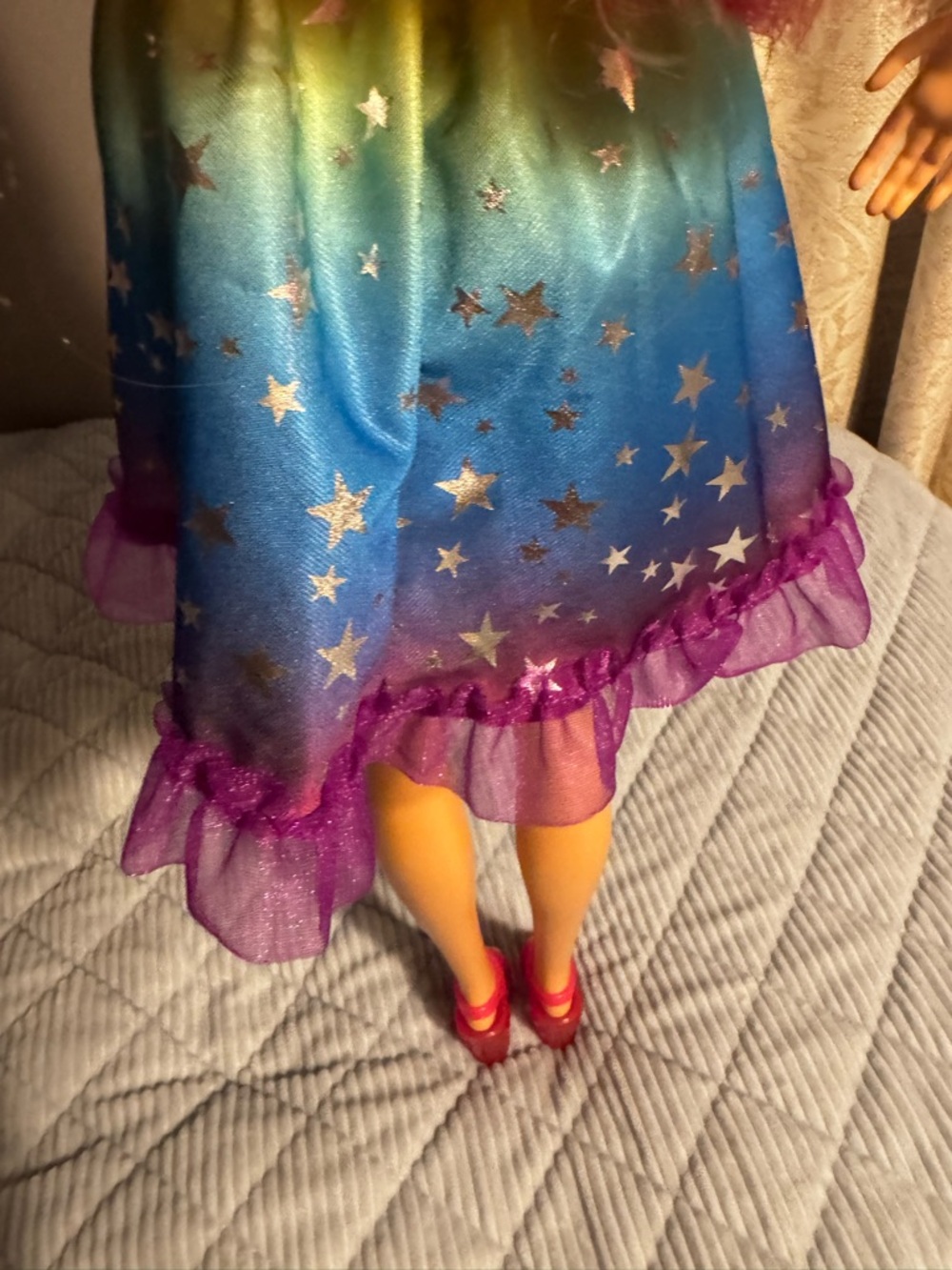 Giant Barbie Doll w/ Rainbow Dress, Large 28" Tall, 2022 Mattel, Blonde Hair HTF - Picture 5 of 14